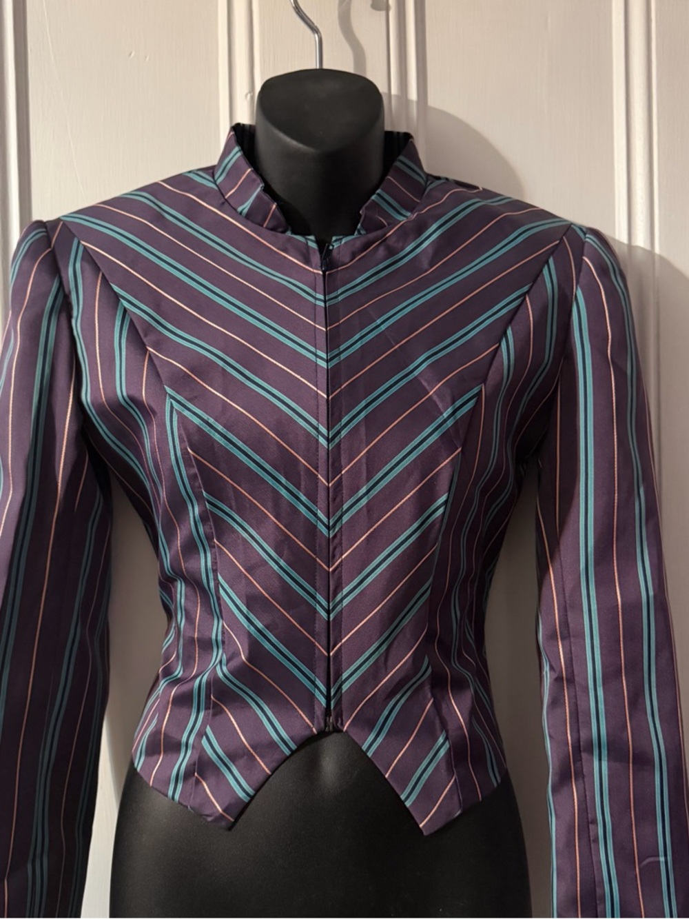 Striped Purple & Teal Women's Tailored Western Show Jacket